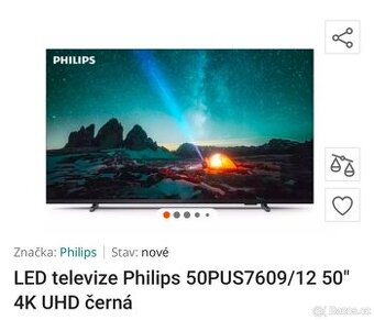 Velká televize Philips LED Smart 126 cm 50PUS7506/12