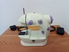 Elektrický / bateriový mini šicí stroj Mingli s pedálem