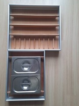 Luxusní organizér-příborník dřevo/ hliník Nové
