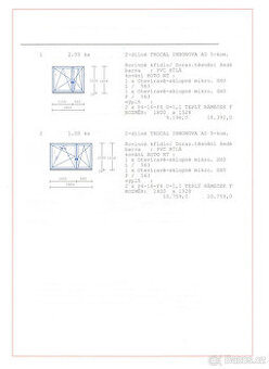 Prodám plastová okna + parapety +žaluzie