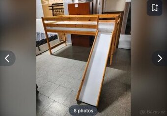 Vyvýšená postel komplet s klouzačkou