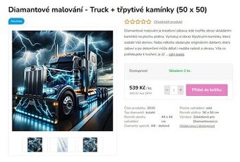 Diamantové malování - Truck (50 x 50 cm)