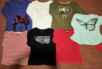 Dívčí trička s dlouhým rukávem vel. 134/140