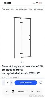 Dveře do sprchového koutu 100cm Cersanit