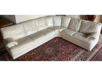 Moderní rohová kožená sedací souprava, 2663