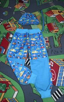 Prodám softshellové kalhoty s čepicí v motivu