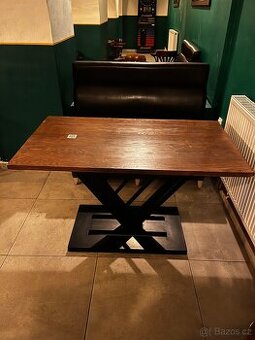 Masivní stůl 140x70cm s kovovou základnou 5ks