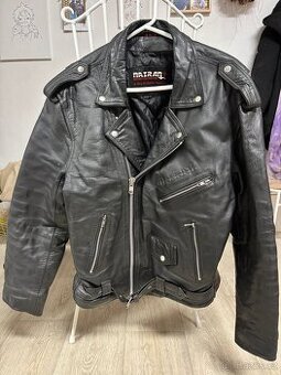 Kožená moto bunda (křivák) NAZRAN vel. L – pravá kůže