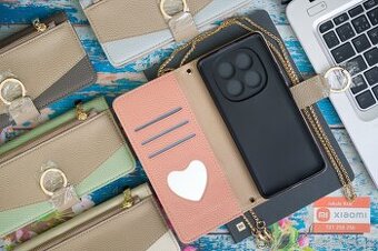 Zavírací pouzdro se zrcátkem a řetízkem pro Xiaomi