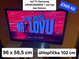 Samsung UE 40C6000RW + set top box Sencor