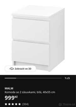 Nocni stolek Malm Ikea