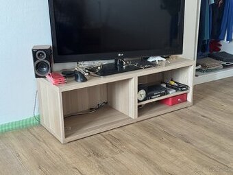 BESTÅ TV stolek, vz. bíle moř. dub, 120x40x38 cm