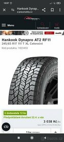 Celoroční pneu Hankook 245/65 r17