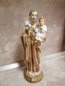 figurka Svatý Josef s dítětem - 1