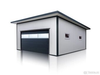 Zateplená garáž zo sendvičového panelu 6x6m. - 1