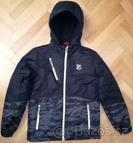 Dětská lyžařská bunda černá s kapucí SAM73 vel. 164