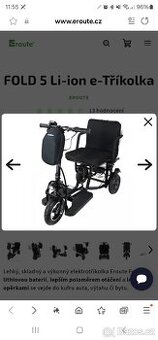 Skládací elektrická tříkolka