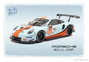 cedule plechová - Porsche 911 RSR Gulf 24h Le Mans 2018