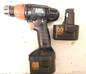 Akumulátorová vrtačka. Black & Decker 12v.