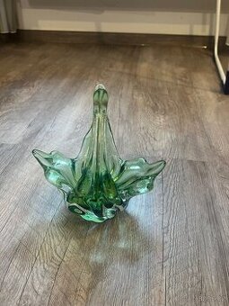 Skleněný košíček zelený