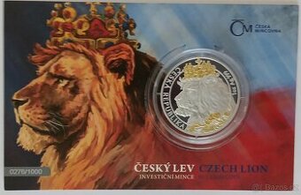 Český lev 2021 selektivní pozlacení, číslován