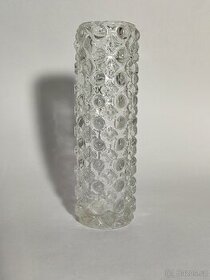 Retro skleněná váza, Pavel Pánek, Libochovice, pošta 65.-