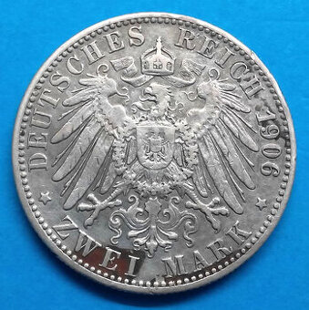 Stříbrná mince Württemberg král Vilém II.