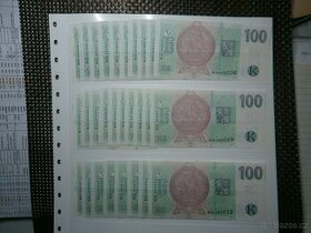 Velká sleva  na komplet. sadu 100 Kč série M01-28 UNC