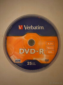 DVD-R VERBATIM 4,7GB 16x 25ks spindle box
