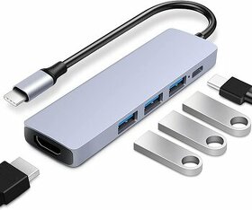 Value Multiport adaptér USB C(M) -> HDMI A(F), 3x USB3.0