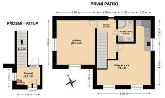 2+kk,65m2 v RD, P 9, 2NP, vyhr. park., dobíječ elektromobil