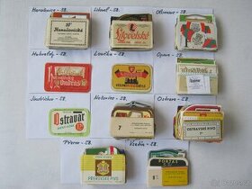 pivní etikety sbírka Severní Morava 11 pivovarů 2500ks