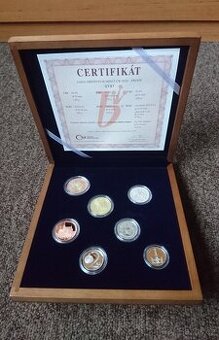 Sada mincí 2020 proof v luxusní dřevěné etui nová