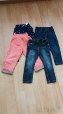 kalhoty dívčí vel.92 4ks DOPRAVA ZDARMA