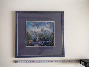 Malý zasklený obrázek motiv Praha