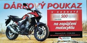 Dárkový poukaz do půjčovny motocyklů v Plzni