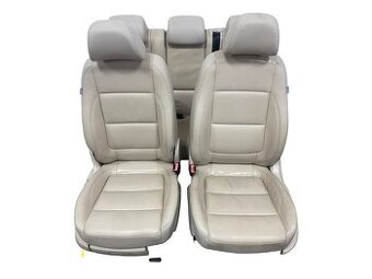 Sedačky béžová kůže kukuřičné hedvábí VW Tiguan 5N r.v. 2010