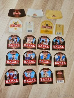Historické pivní etikety nové bazal ostravar