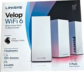 WiFi 6 router Linksys Velop MX12600 Mesh Giga USB set 3ks +