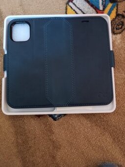 Nové kožené púzdro iphone 12/ 12 pro modrá
