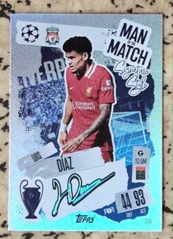 Football card of Luis Diáz Signature edition Panini