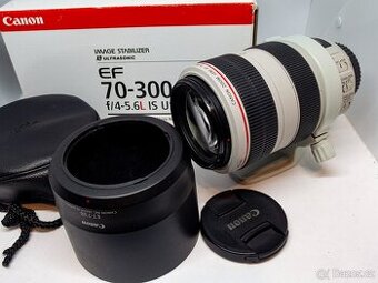 CANON EF 70-300/4-5,6 L IS USM - TOP stav, krabice
