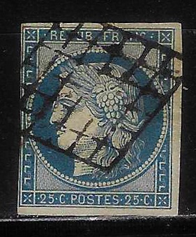 Známka Francie - Mi: 4 (r.1850)