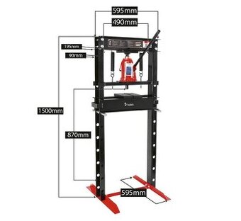 Hydraulický dílenský lis 20T s panenkou