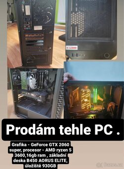 Herní PC – Ryzen 5 3600, GTX 2060 SUPER, 16 GB RAM,