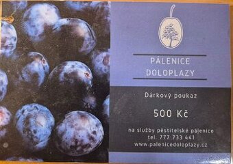 Pálenice Doloplazy u Nezamyslic - dárkový poukaz 500