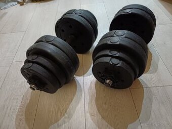 Jednoruční činky 15 kg s plastovým potahem