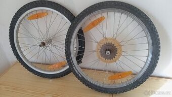 20" ráfky obuté, na dětské kolo