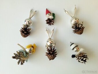 Vánoční, staré ozdoby, baňky