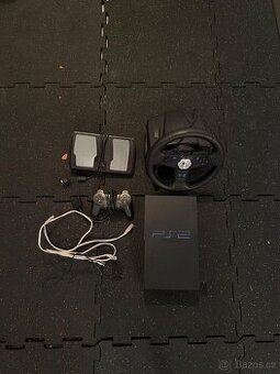 PlayStation 2 + logitech wheel.